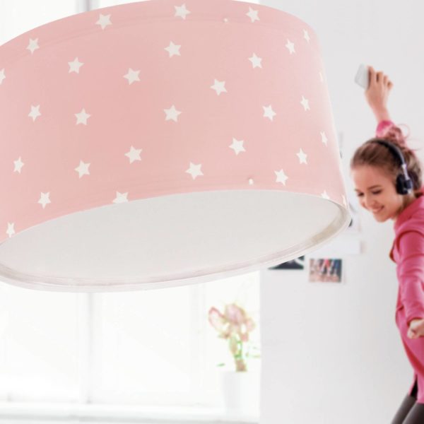 Dalber Star Light plafonnier pour enfant rose Dalber