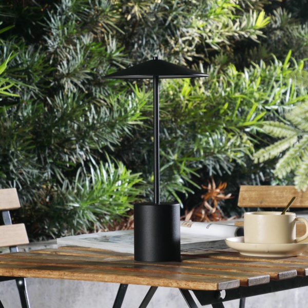 Lindby Ayva Lampe de table LED à accu, intensité lumineuse variable, noir LINDBY