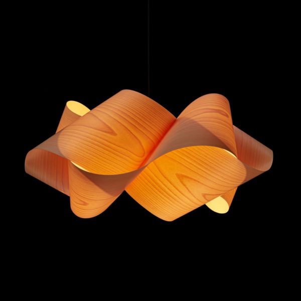 LZF LamPS LZF Swirl suspension câble noir 54cm hêtre naturel LZF LamPS