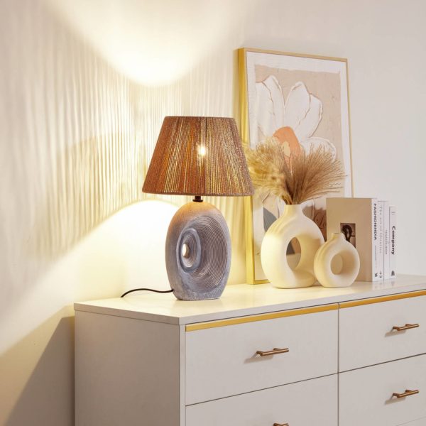 Lindby Seasur lampe à poser céramique/papier Ø29cm LINDBY