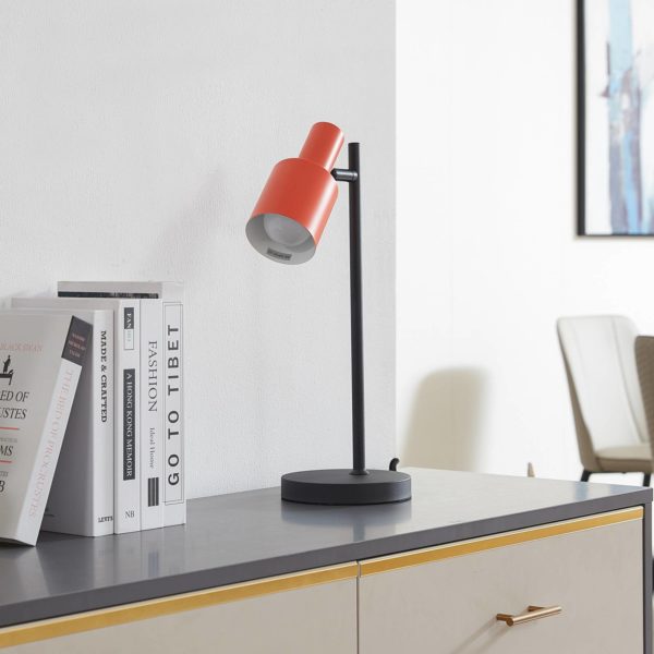 Lindby lampe à poser Ovelia, orange/noir LINDBY