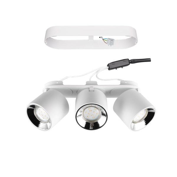 Trio Lighting Spot pour plafond Guayana GU10 à 3 lampes blanc Trio Lighting