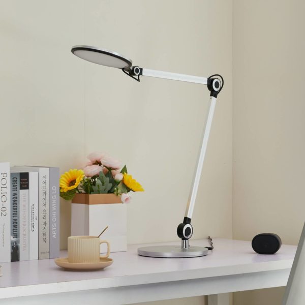 Lindby Nyxaris lampe de table LED, CCT, argentée LINDBY