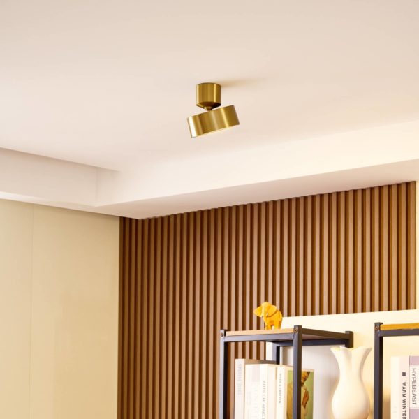 Spot LED Lindby Nivoria, orientable, doré LINDBY