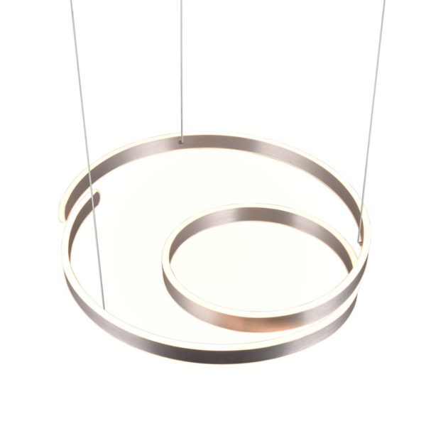 Trio Lighting Suspension LED Marnie, switch-dim, aluminium Trio Lighting
