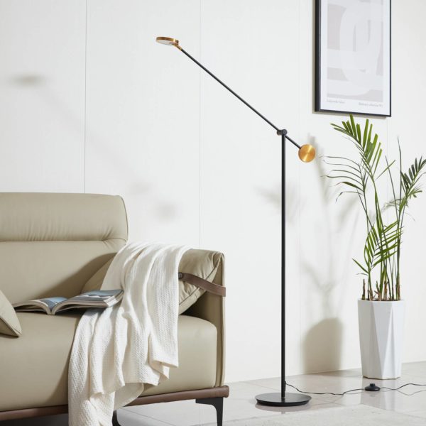 Lucande Adomas lampadaire LED, dimmable en continu LUCANDE