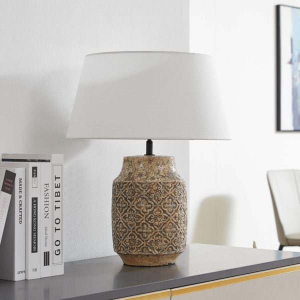 Lindby Aelith lampe à poser 40 cm céramique foncé LINDBY