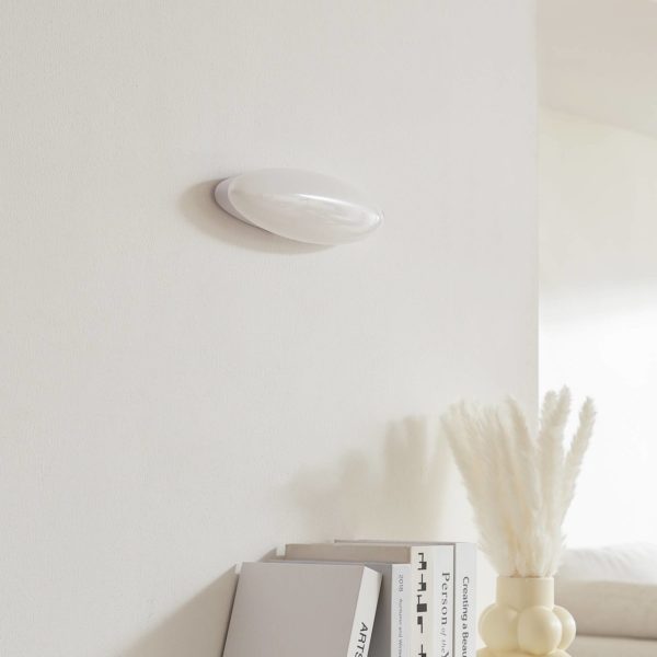 Applique murale LED Lucande Leihlo, ovale, blanc LUCANDE