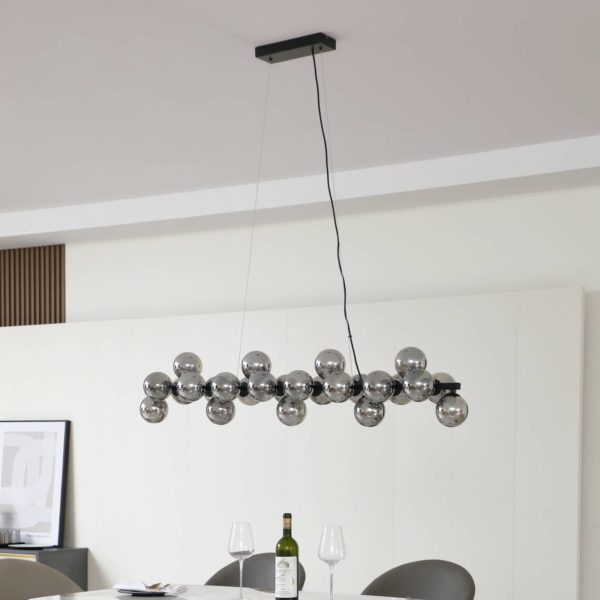 Lucande Naelen suspension linéaire noire/grise LUCANDE