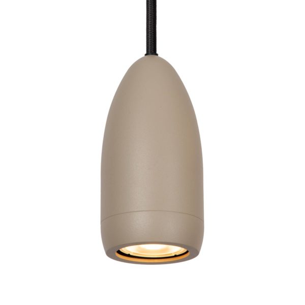Lucide Suspension Evora, à 1 lampe, taupe Lucide