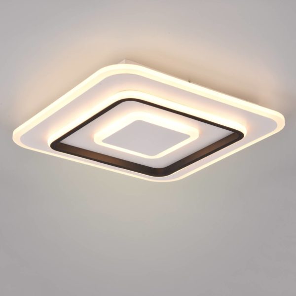 Reality Leuchten Plafonnier LED Jora angulaire, 39,5 x 39,5 cm Reality Leuchten