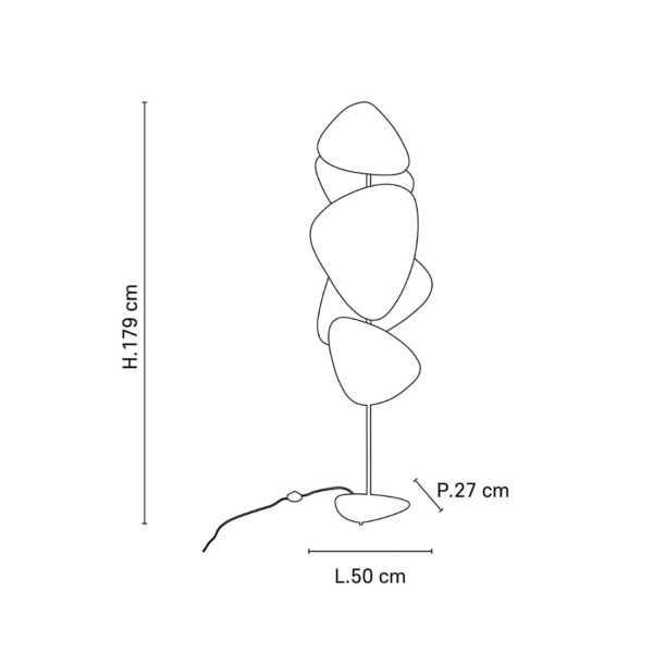 MARKET SET Screen lampadaire papier blanc H 179 cm MARKET SET