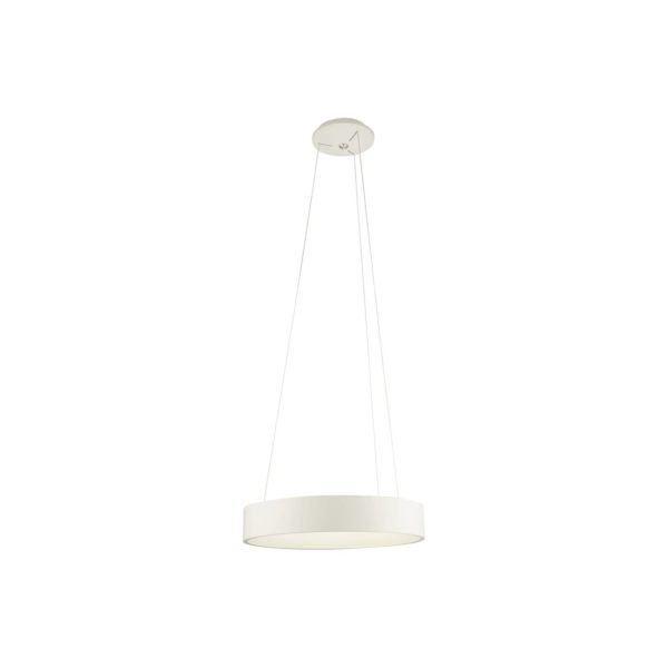 Aluminor Epsilon suspension LED Ø 62 cm blanche Aluminor