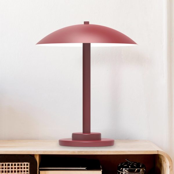 Aluminor Chicago lampe à poser, ronde, rouge Aluminor