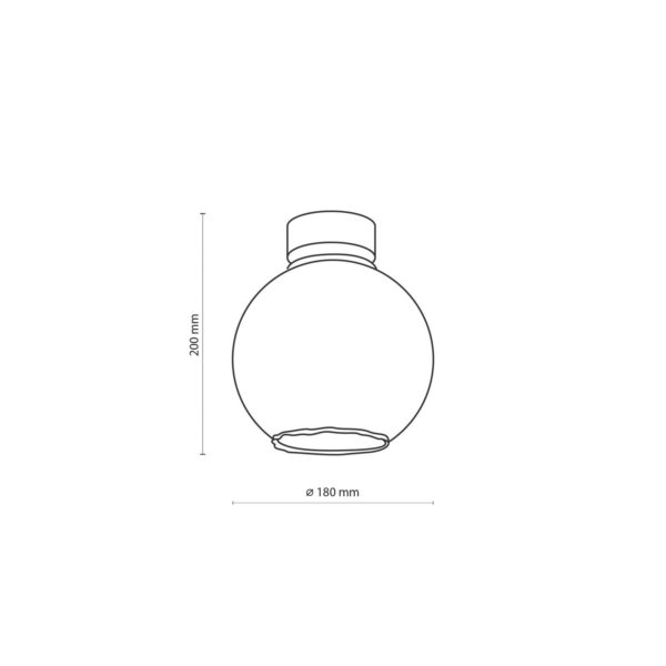 Euluna Plafonnier Devi en verre, transparent Euluna