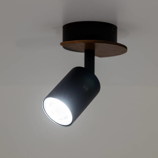 TK Lighting Spot mural Cover Wood, noyer, à 1 lampe TK Lighting