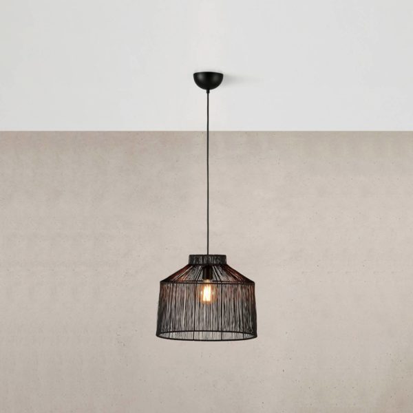 Markslöjd Suspension Capanna, abat-jour métal, noire Markslöjd