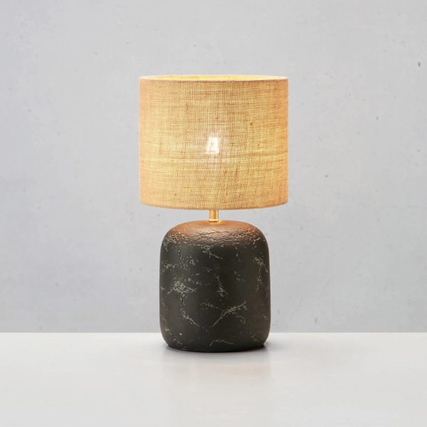 Markslöjd Lampe à poser Montagna, béton, jute, 32 cm Markslöjd