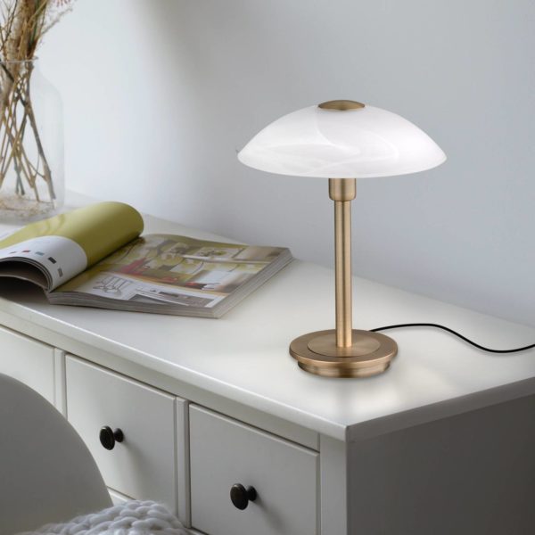 Paul Neuhaus Enova lampe à poser, laiton ancien PAUL NEUHAUS