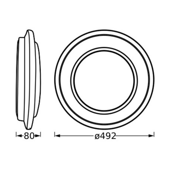 Ledvance Orbis Berlin Plafonnier LED argent 49cm LEDVANCE