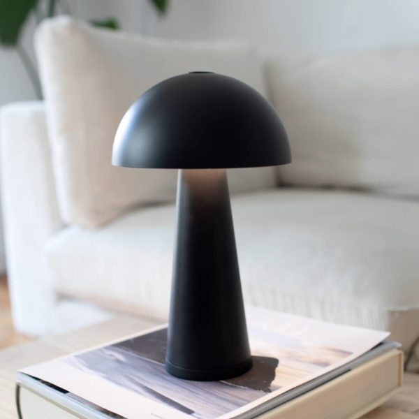 Markslöjd Lampe à poser batterie Fungi extérieur, noire Markslöjd