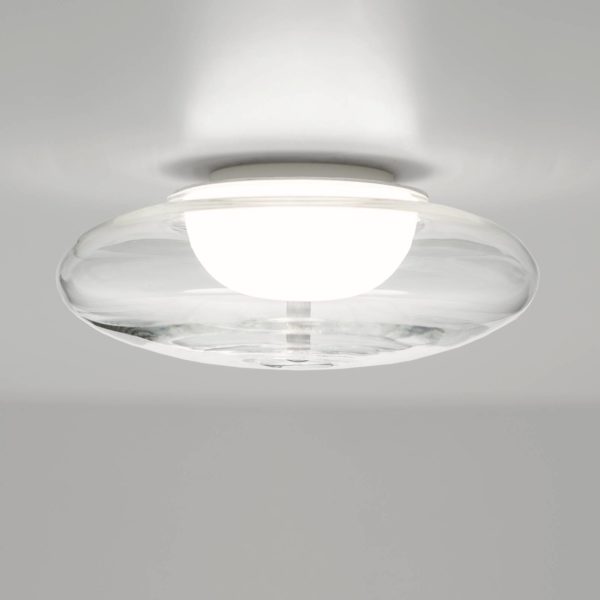 Casablanca Bloo plafonnier LED, abat-jour verre Casablanca
