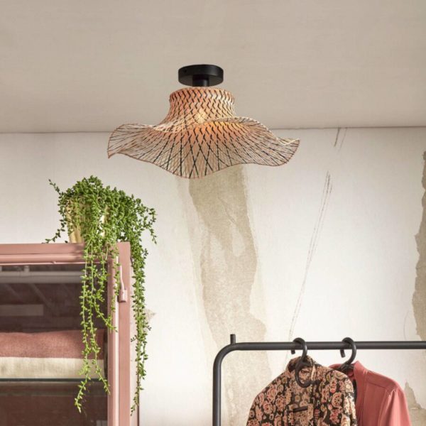 GOOD & MOJO Ibiza plafonnier Ø 50cm nature/noir Good & Mojo