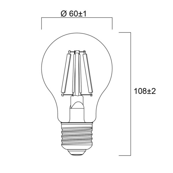 Sylvania E27 ampoule LED fil 2,3 W 2 700 K 485 lm Sylvania