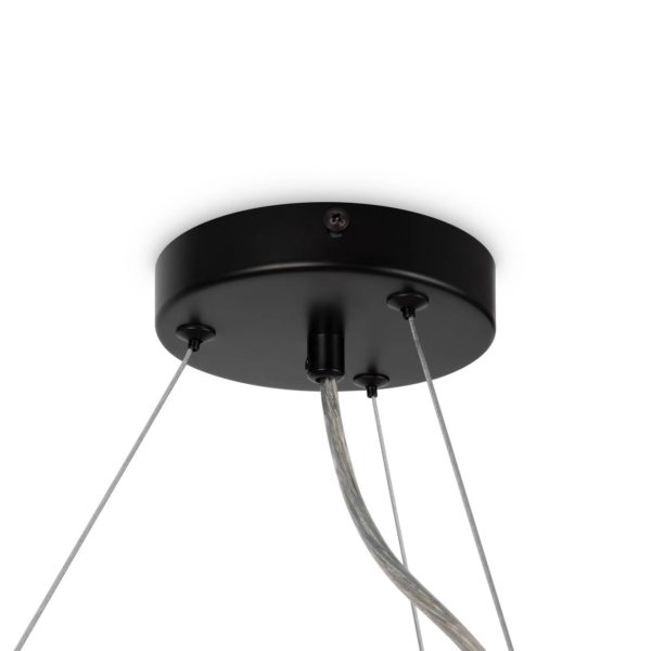Maytoni Dallas Suspension à 25 flammes, longue, noire Maytoni