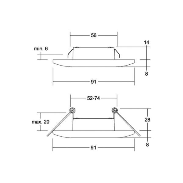 BRUMBERG Adapt downlight encastré LED, nickel mat BRUMBERG