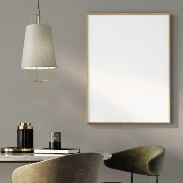 miloox by Sforzin Suspension Pyra avec abat-jour tissu couleur sable miloox by Sforzin