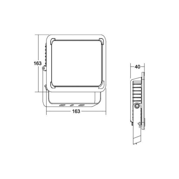 BRUMBERG Neo Midi Projecteur LED, largeur 23,3 cm 3000K BRUMBERG