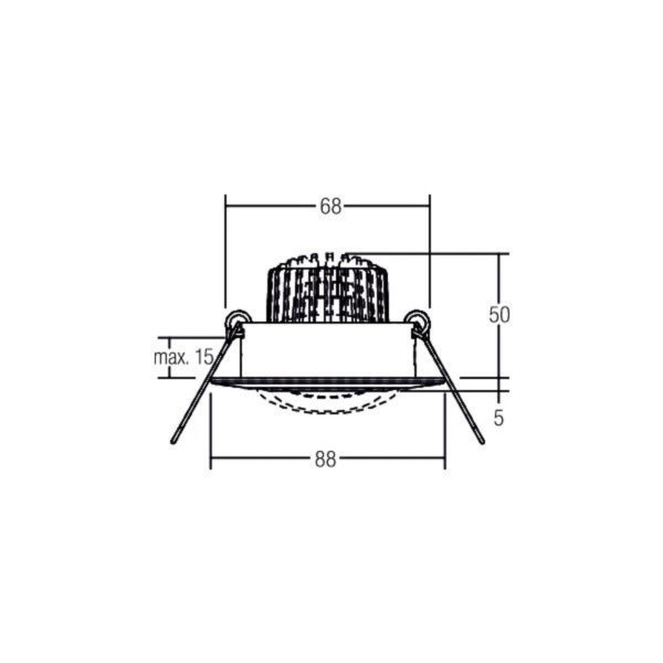 BRUMBERG BB13 encastré dim2warm RC nickel mat BRUMBERG