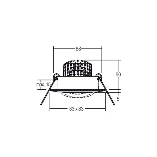 BRUMBERG BB14 encastré dim2warm RC chromé BRUMBERG