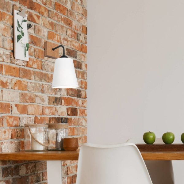 Envostar Risco applique à 1 lampe, tissu blanc Envostar