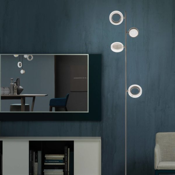Sil-Lux Lampadaire LED Yo-Yo, nickel Sil-Lux