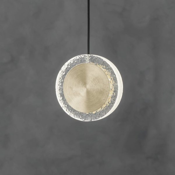 Sil-Lux Suspension LED Yo-Yo A, à 1 lampe, dorée Sil-Lux