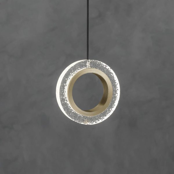 Sil-Lux Suspension LED Yo-Yo C, à 1 lampe, dorée Sil-Lux