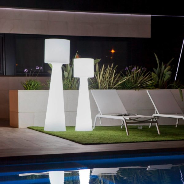 Newgarden Grace lampe sur pied LED IP65 blanc, 140 cm Newgarden