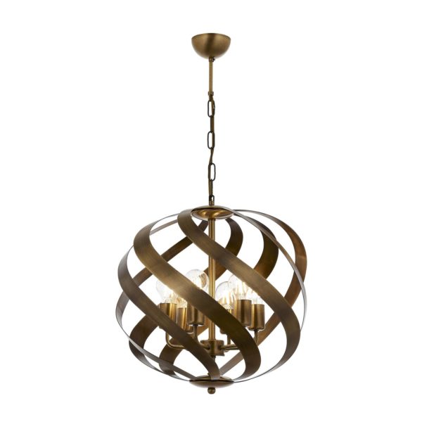 Avonni Suspension AV-1798-6E doré ancien, à 6 lampes Avonni