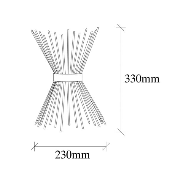 Opviq Applique Kirpi 3092 up/down largeur 23 cm dorée Opviq