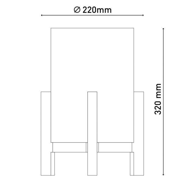 Näve Lampe de table LED Madita, hauteur 32 cm, Natur/ lin Näve