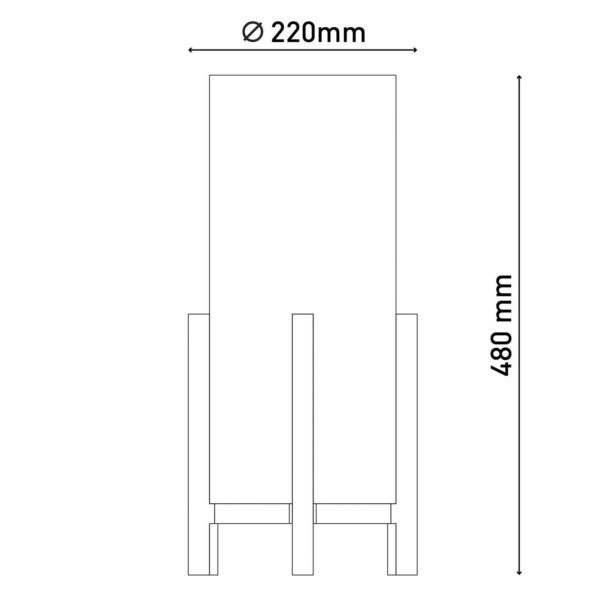 Näve Lampe de table LED Madita, hauteur 48 cm, Natur/ lin Näve