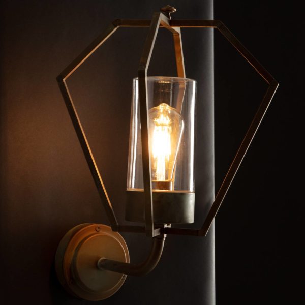 Moretti Luce Applique Gemstone 3450 laiton ancien/transparente Moretti Luce
