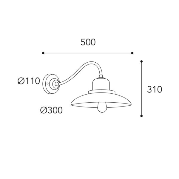Moretti Luce Applique murale Patio 1690, laiton ancien Moretti Luce