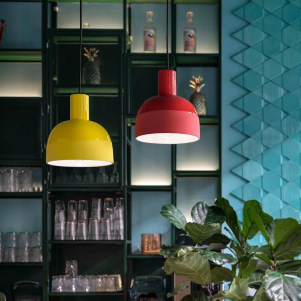Ferroluce Suspension Caxixi en céramique, jaune Ferroluce