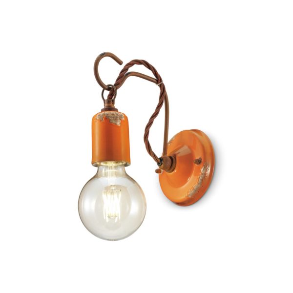Ferroluce Applique murale C665 de style vintage, orange Ferroluce