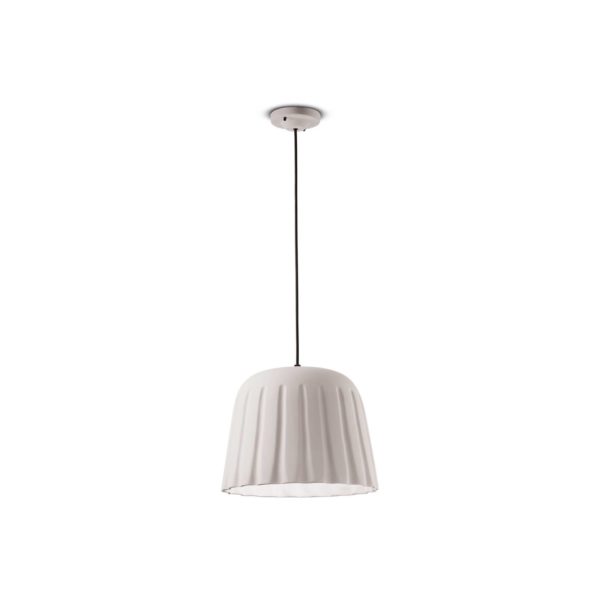Ferroluce Suspension Madame Gres Céramique hauteur 30 cm, blanc Ferroluce