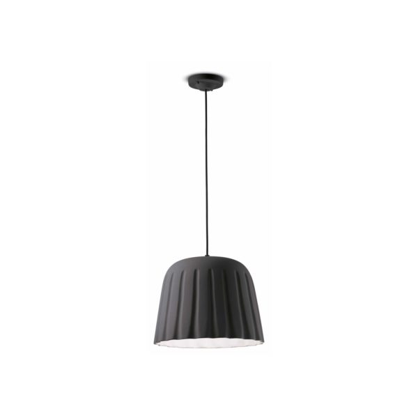 Ferroluce Suspension Madame Gres céramique 30 cm anthracite Ferroluce