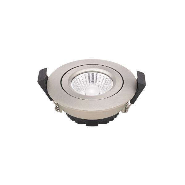 Sigor LED Spot à encastrer au plafond Diled, Ø 8,5cm, 6 W, Dim-To-Warm, acier Sigor